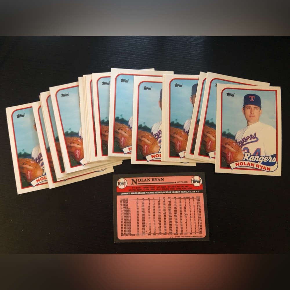 (20) Nolan Ryan 1989 Topps Traded Baseball Cards Texas Rangers #106T.